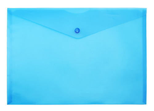 Пaпка-конверт на кнопке Workmate А4, 120 мкм, синяя