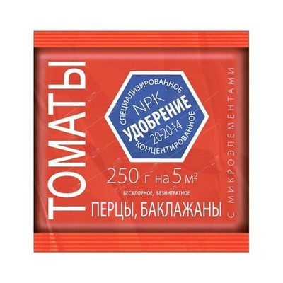 Удобрение минеральное Агроуспех для томатов, перцев, баклажан 0.25 кг