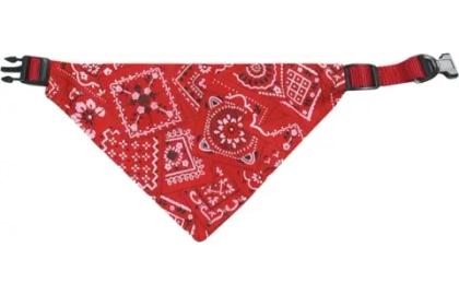 FLAMINGO PINTO Ошейник с банданой нейлоновый, 25-40 см, красный