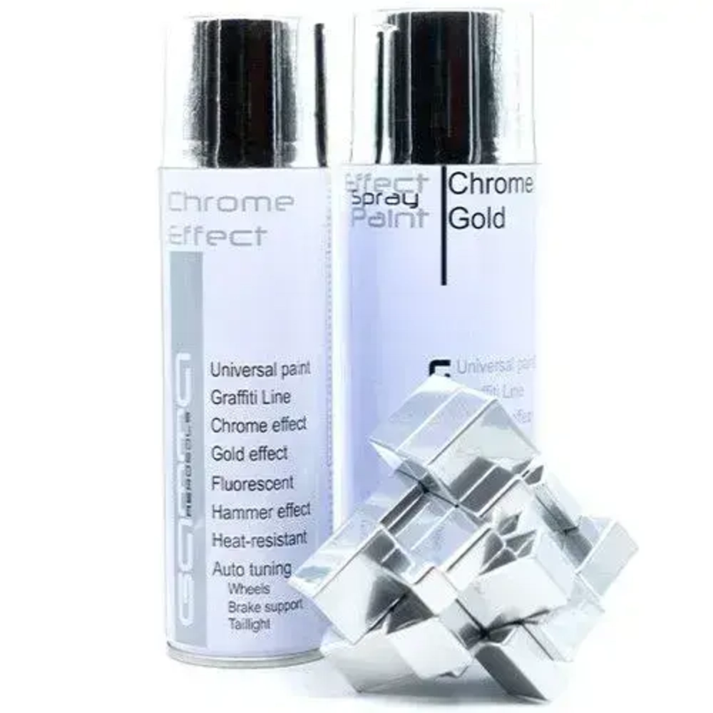 Хром зеркальный 520мл. акриловая краска аэрозольный баллон Gamma Paint