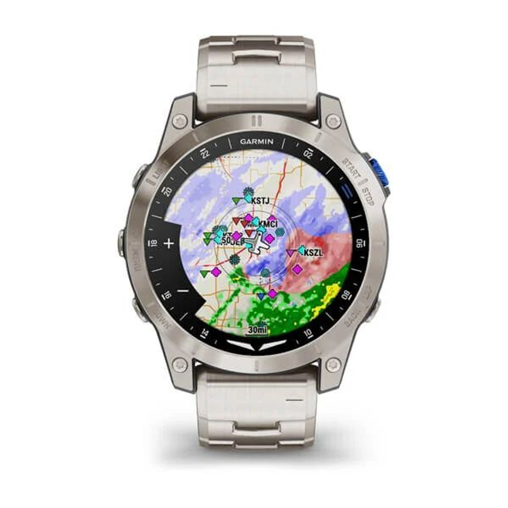 Умные авиационные часы Garmin D2™ Mach 1 с титановым браслетом