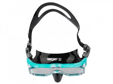 Набор маска+трубка в сумке Sargan Панорама-М черный/бирюзовый