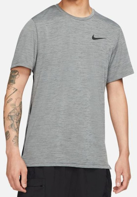 Мужская теннисная футболка Nike Top SS Hyper Dry Veener M - iron grey/particle grey/heather/black