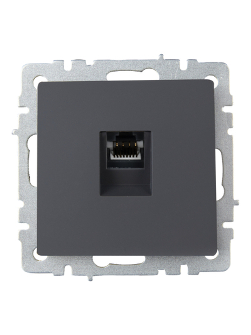 BRITE Розетка компьютерная RJ45 кат.6 РК11-БрГ графит IEK