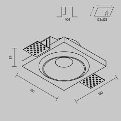 Светильник встраиваемый Maytoni   DL124-GU10-01-TRS-W