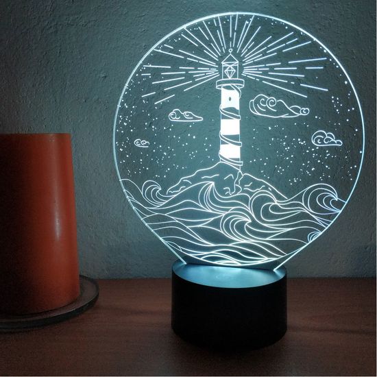 3D лампа Маяк