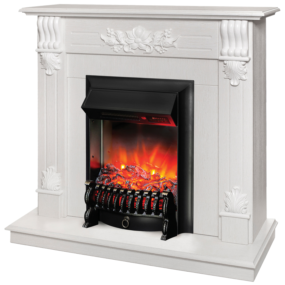 Каминокомплект Real Flame Ottawa WT с очагом Fobos Lux Black RC