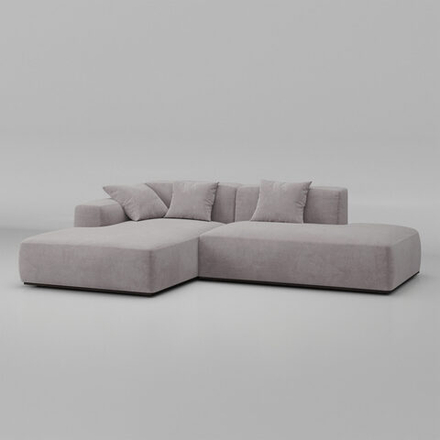 4-х местный нераскладной диван с кушеткой SAGA 018L/013R