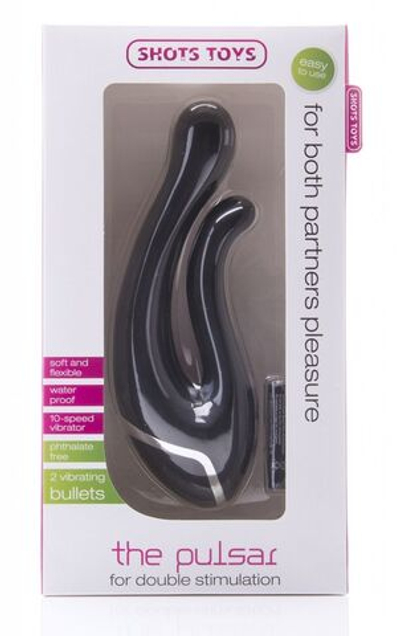 Чёрный вибратор The Pulsar - 16,2 см. (Цвет: черный)