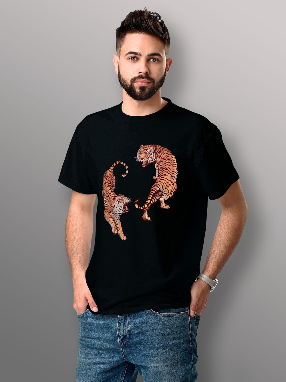 Футболка Тигры в восточном стиле