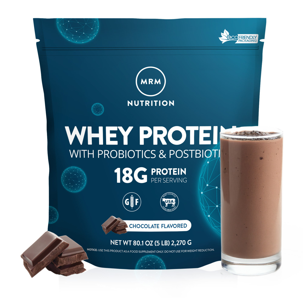 MRM Nutrition, сывороточный протеин, 2 млрд пробиотиков, шоколад, 2270 г (5 фунтов)