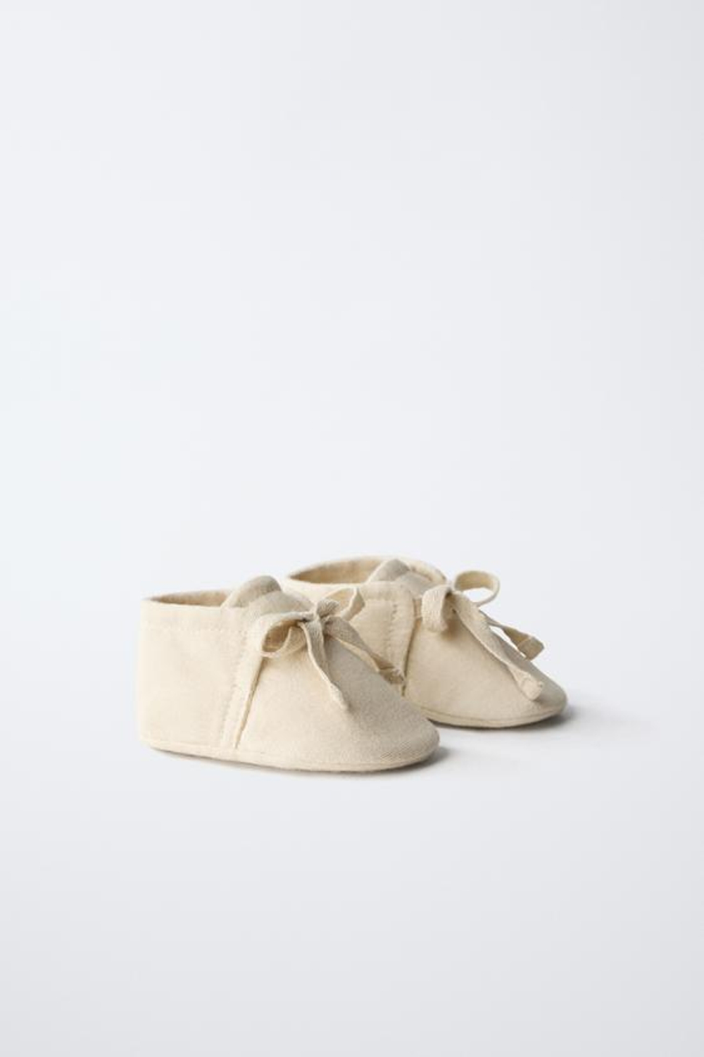 ZARA ПИНЕТКИ ХЛОПКОВЫЕ, БЕЖЕВЫЙ