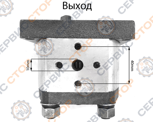 Гидравлический насос (шестернчатый) CBN-E306 левого вращения, плоский привод, выход 180°