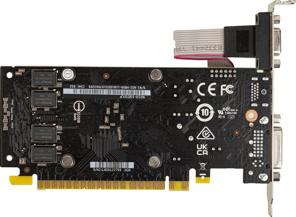 Видеокарта MSI NVIDIA  GeForce 210 N210-1GD3/LP 1ГБ DDR3, Low Profile,  Ret