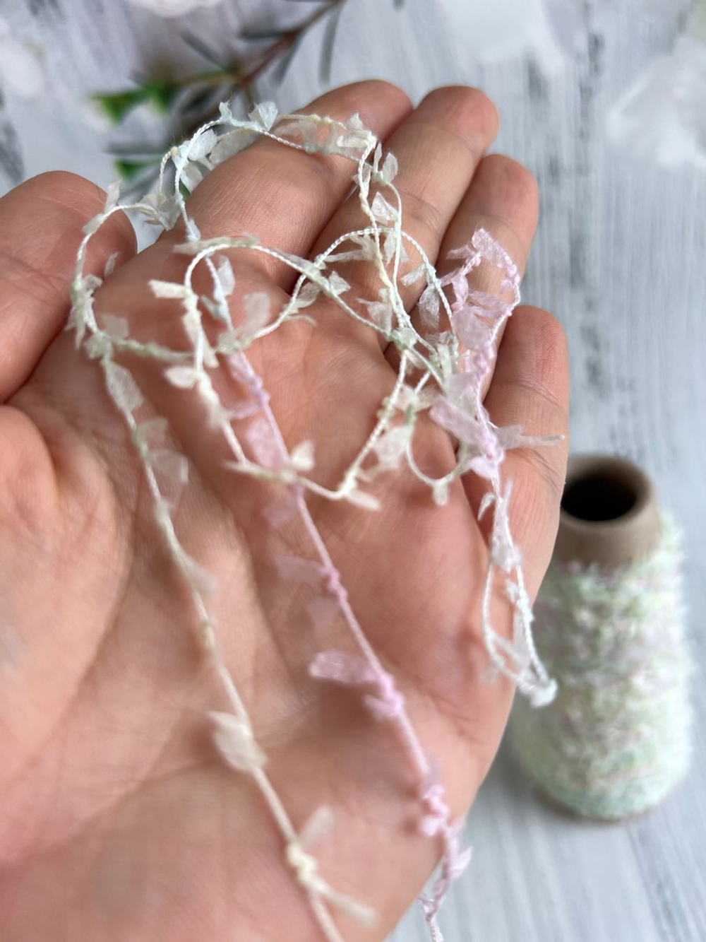 пряжа для вязания травка пушистая реснички