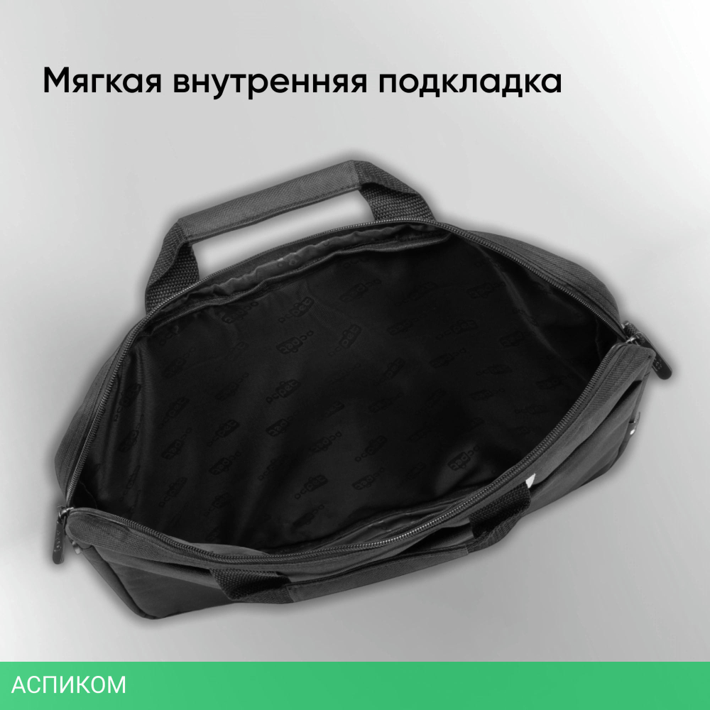 Сумка для ноутбука PC Pet HQ Classic черный/синий (PCP-1001BL)