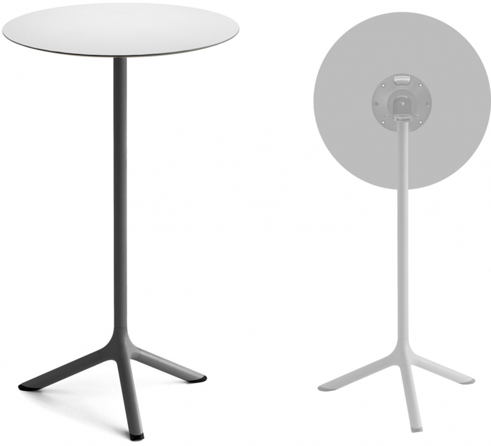 Стол ламинированный барный складной Scab Design Tripe Folding, антрацит, белый