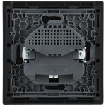 FORTE&PIANO Розетка 1-местная с заземлением с защитными шторками винтовое крепление 16А USB A+C 18Вт FP147 черный IEK