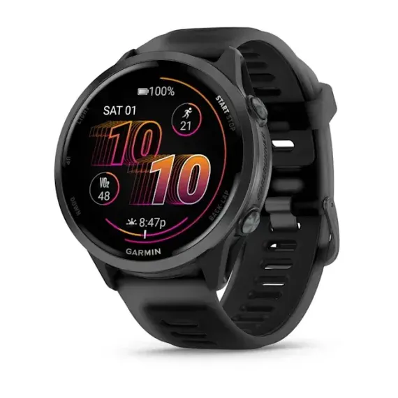 Умные часы Garmin Forerunner 570 - 47 мм сланцево-серый алюминий с черным ремешком