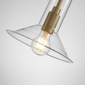 Дизайнерский подвесной светильник с прозрачным стеклянным плафоном SEAL