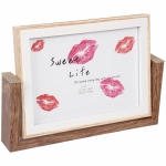 Фоторамка 13*18см вращающаяся с зеркалом, коричневая