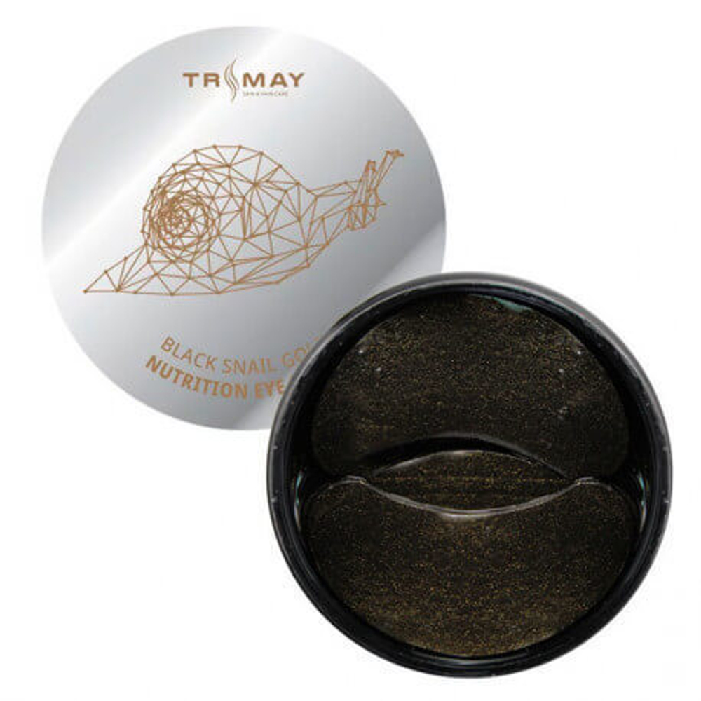 Питательные гидрогелевые патчи с муцином чёрной улитки TRIMAY Black Snail Gold Nutrition Eye Patch, 90 шт.