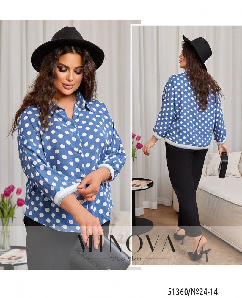 Блуза 24-13-джинс Minova