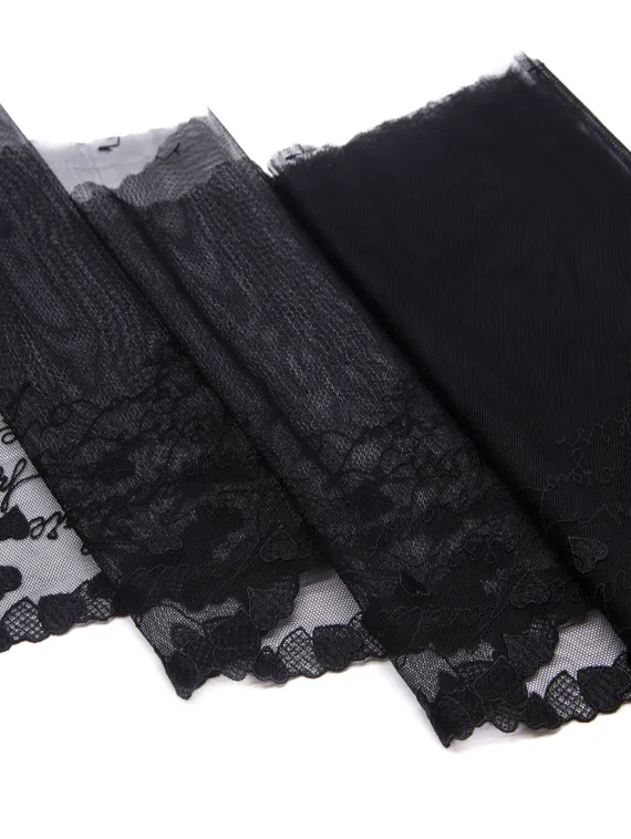 05-90/25 Вышивка на неэл. сетке 25 см, love is, черный (левая)