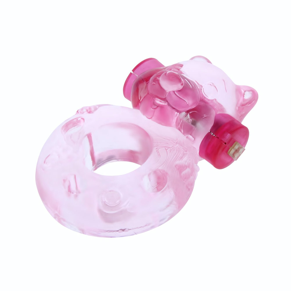 Эрекционное виброкольцо Pink bear BI-010083