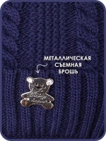 Шапка детская вязаная демисезонная на завязках