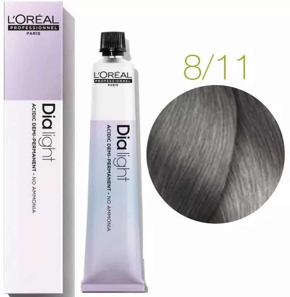 L&#39;Oreal Professionnel Dia Light 8.11 светлый блондин глубокий пепельный 50мл