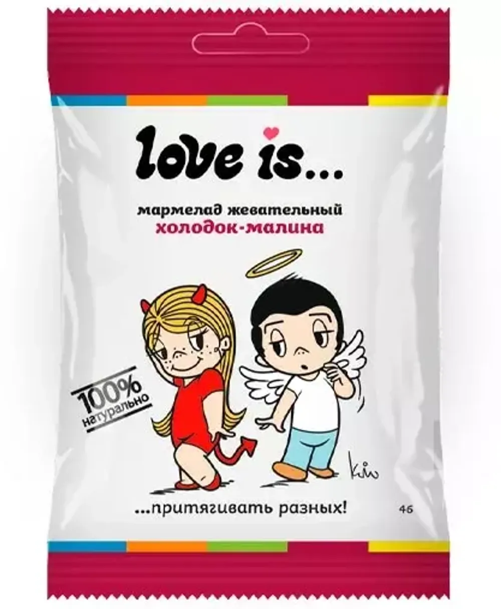 Жевательный мармелад Love is…, холодок-малина, 20г – купить в  интернет-магазине, цена, заказ online