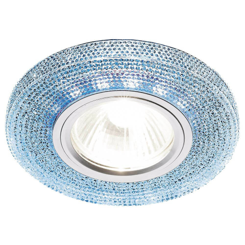 Встраиваемый точечный светильник со светодиодной лентой S290 BL хром/сапфир/MR16+3W(LED WHITE)