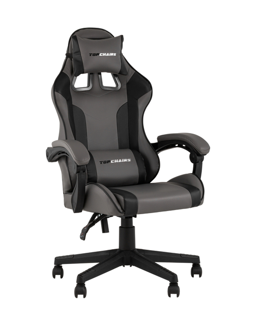 Кресло спортивное TopChairs Commander серо-черный