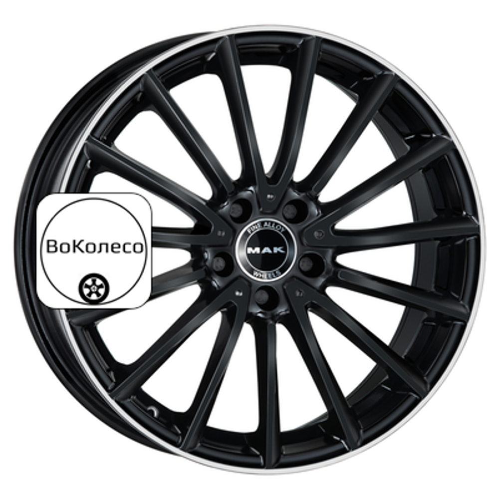 8x18/5x112 ET43 D66,6 Komet Gloss Black Mirror Ring MAK