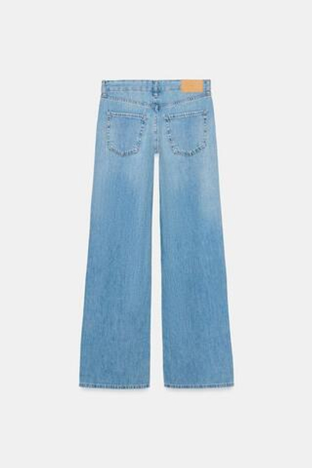 ZARA ДЖИНСЫ Z1975 WIDE-LEG С НИЗКОЙ ПОСАДКОЙ, ГОЛУБОЙ