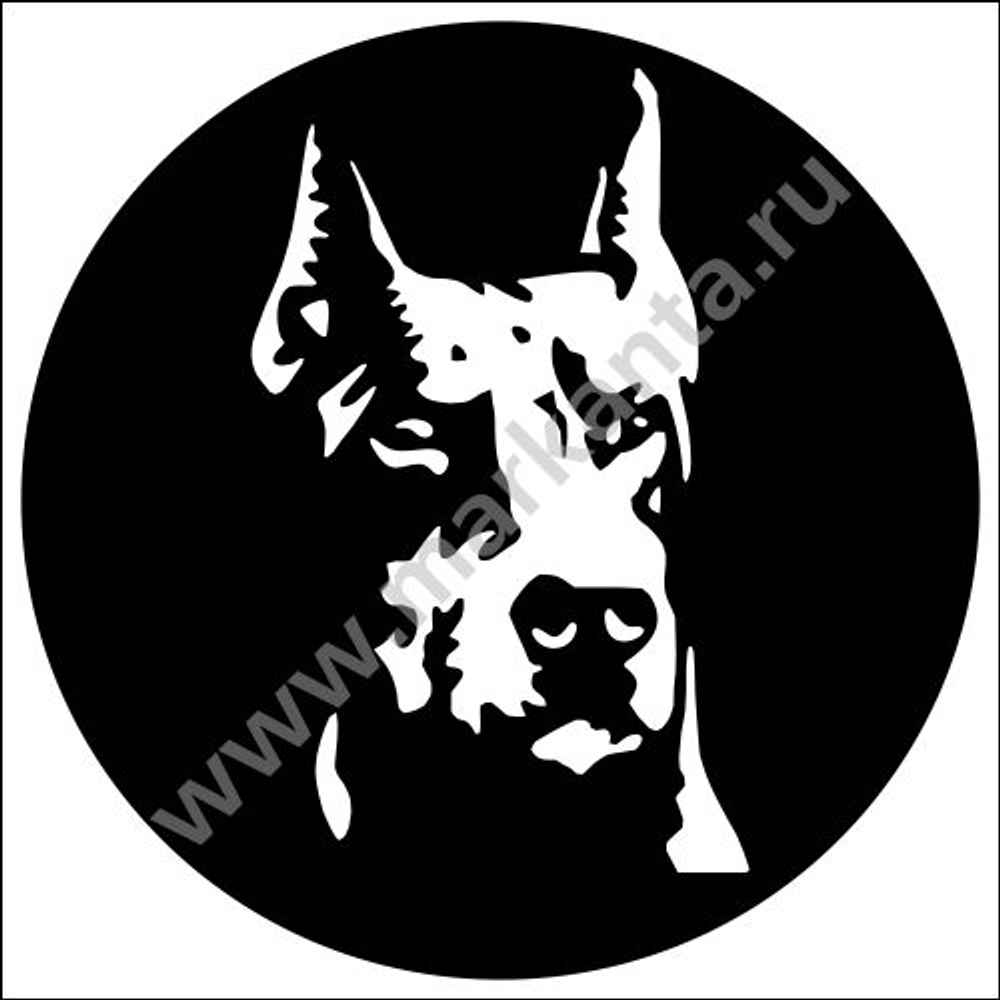 Наклейка "Собака" в круге
