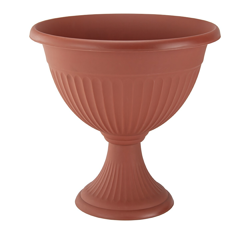 Кашпо-вазон ЛИВИЯ на ножке D370мм низкий М3207