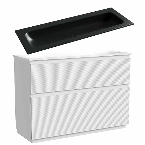 Тумба с раковиной Sancos FOLK Floor FL120FW/CN7016MBwx 120 Bianco