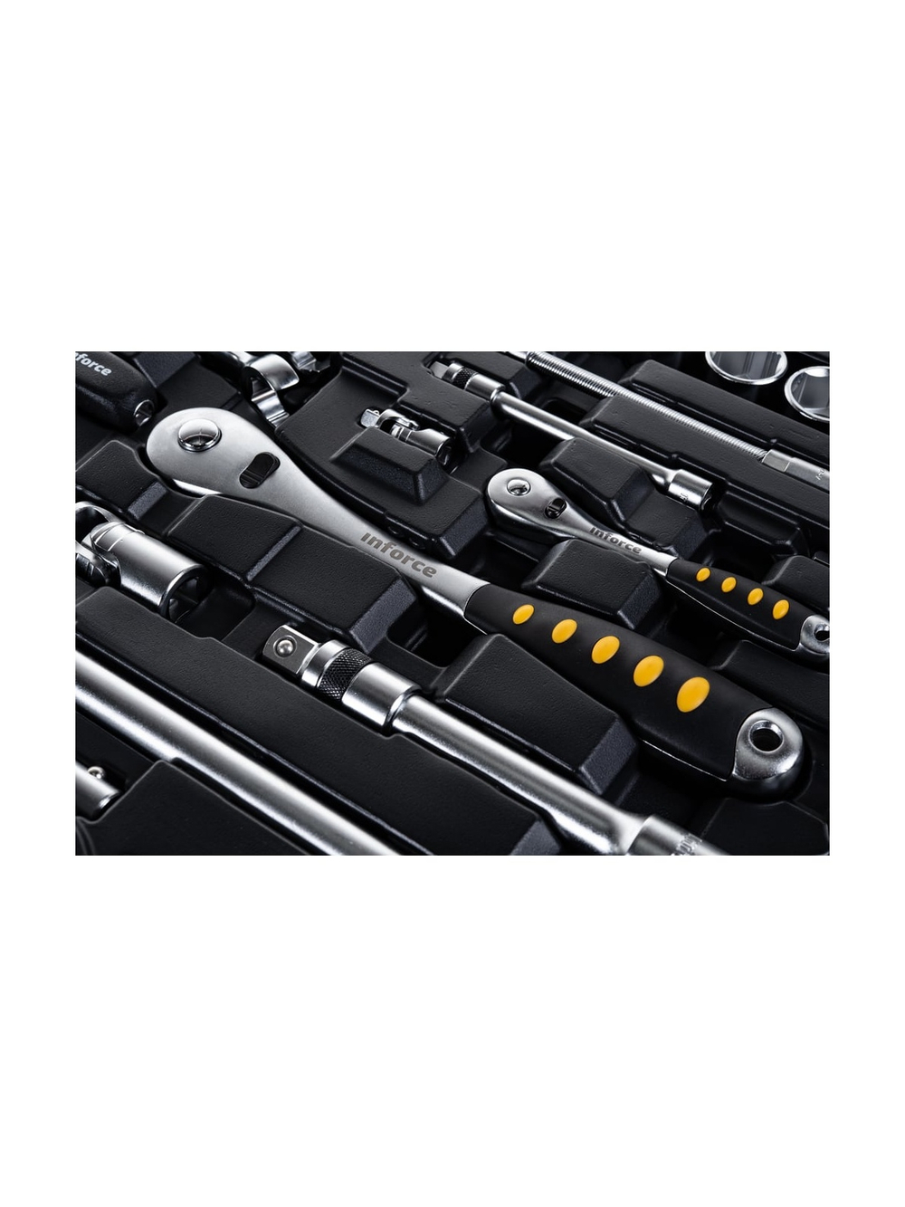 Набор инструментов Inforce 101 предмет 1/2 дюйма и 1/4 дюйма, Сталь Cr-V, Профессиональный, 06-07-15