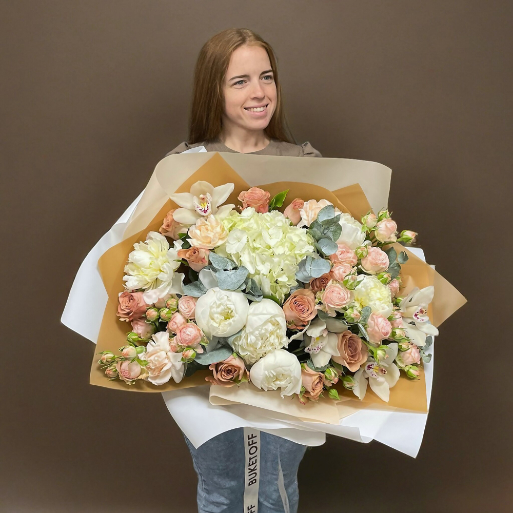 Букет цветов «Зефир в карамели»