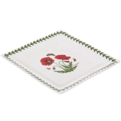 Тарелка керамическая «Цветочная грация» 20*20см, маки