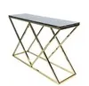 Консоль Triangles 120х74 см, черный мрамор, золото