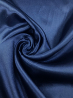 Ткань Креп-сатин цвет темно синий, артикул 327776