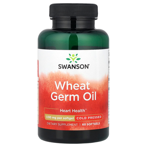 Swanson, масло из зародышей пшеницы, холодный отжим, 1130 мг, 60 капсул