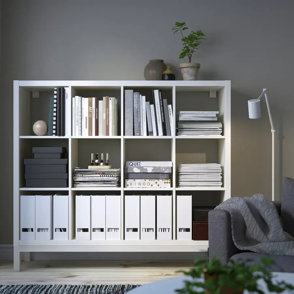 Стеллаж - IKEA KALLAX, 147х39х129 см, белый, КАЛЛАКС ИКЕА