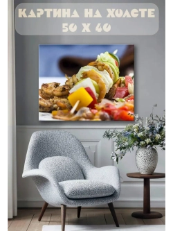Картина на стену 40 X 50 Шашлык