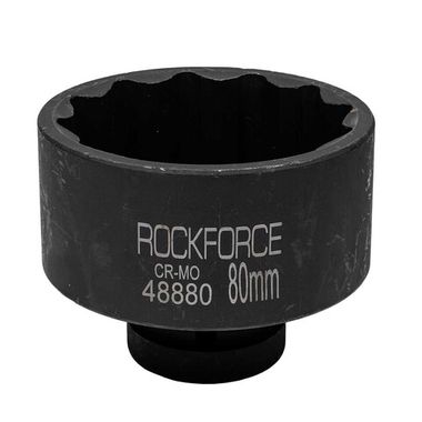 Головка ударная 1'', 80мм (12гр.) RockForce RF-48880
