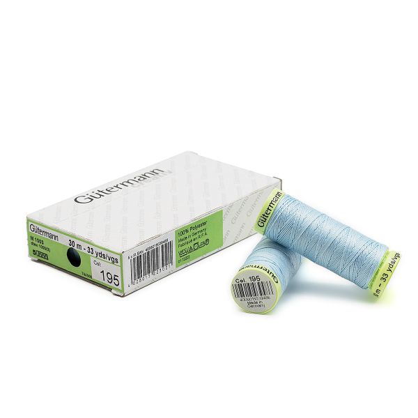 Нитки отделочные Gutermann Top Stitch 30 (30 метров), 5 кат. | 195 голубой лед