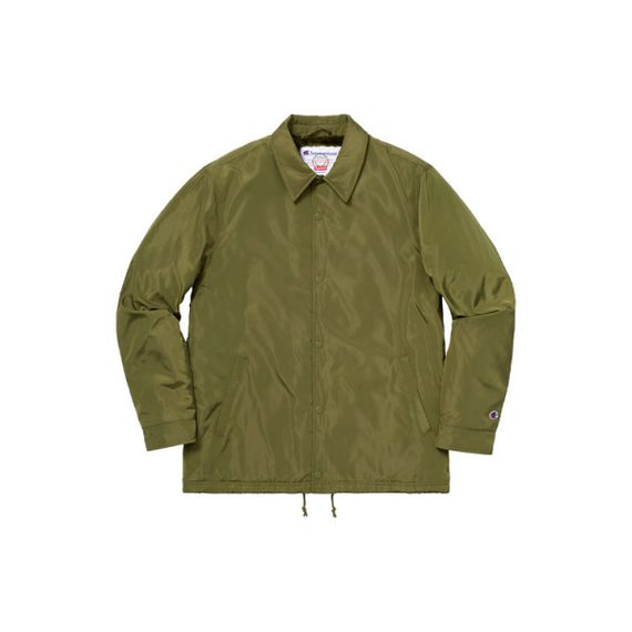 Supreme FW18 x Champion Label Coaches Jacket Olive